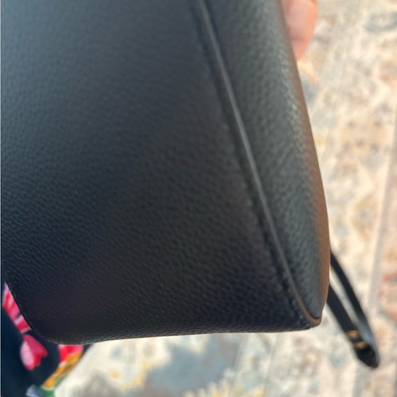 Tory Burch Perry Shoulder Bag - Black Leather with Gold Chain - Picture 8 of 10